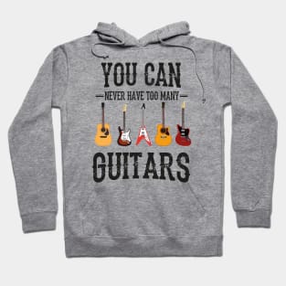 You Can Never Have Too Many Guitars, Guitars Lover Hoodie